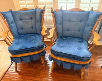 Vintage Blue Fabric Rockers
