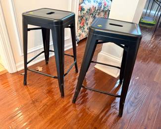 Black Metal Barstools