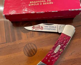 Case XX Knife Commemorating the 1995 Brave World Series Win * New with Box *