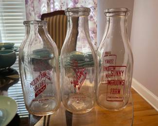 Old quart milk bottles