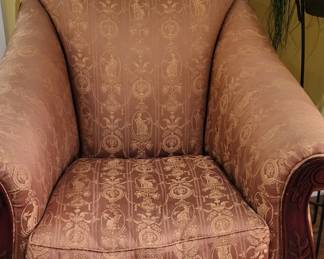 Traditional Style Overstuffed Armchair