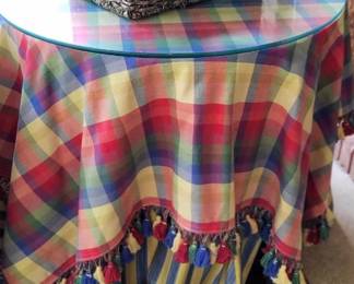 Round Table with Custom Skirt