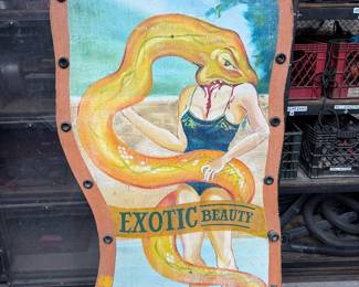 Antique circus sign 