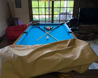 Solid Oak pool table 