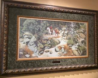 Artist Bev Doolittle framed artwork
