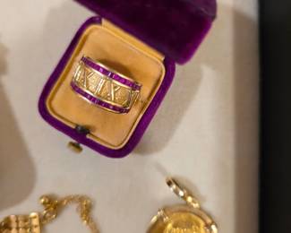 Sampling of gold jewelry