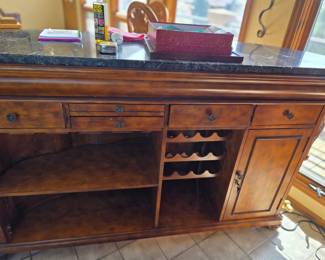 View of back of bar .