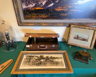 Antique items displayed