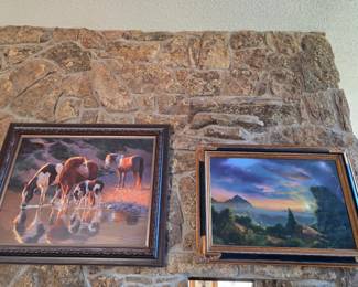 Horse art and Framed Photograph.