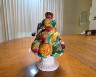 MCM Italian Majolica Ceramic Topiary Centerpiece