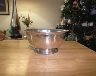 Jostens Pewter Paul Revere Repro Footed Bowl