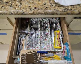 Stainless Steel Flatware, Kitchen Utensils, and Household Ephemera
