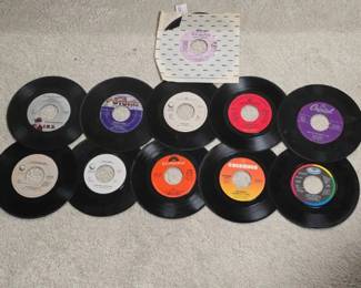 Eleven 45 RPM Vinyl RecordsFeaturing Various Artists