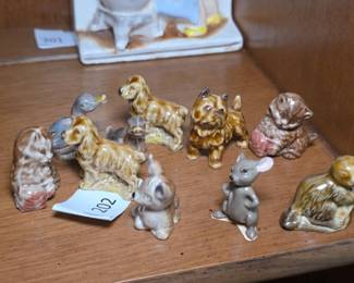 Wade Whimsies Glazed Ceramic Animal Figurines