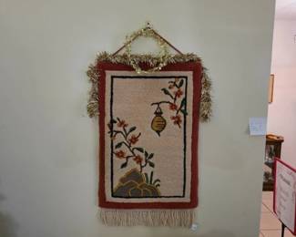 Chinoiserie Latch Hook Wall Hanging