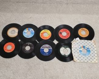 Ten 45 RPM Records Featuring Various Artists