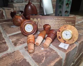 Turned Wood Decorative Items and Bar Accessories