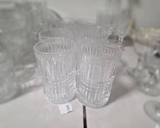 Eight Waterford Lismore Pattern Crystal Tumblers