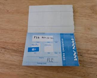 Two Pan Am Boarding Passes, 1981