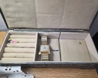 Wittnauer Revue Wristwatch and Enamel Pin