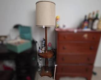 Turned Maple Lamp with Integrated Tray Table