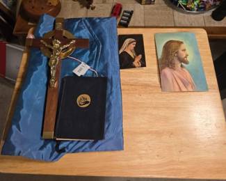 Crucifix and Abbey Books Prayer Book