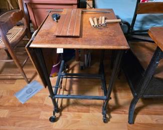 Toledo Industrial Drop Leaf Typewriter Table