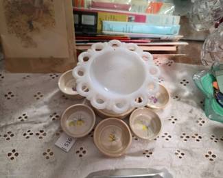 Anchor Hocking Old Colony Pattern Milk Glass