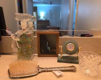 Cut Glass, a Linden Desk Clock, and a Still Life