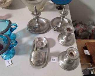 Colonial Revival Style Pewter Tableware