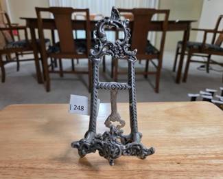 Modern Rococo Style Cast Metal Tabletop Easel