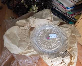 Fostoria Heritage Pattern 24% Lead Crystal Plate