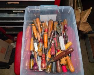 Hand Tools Including Fuller and Wood-Handled Chisels