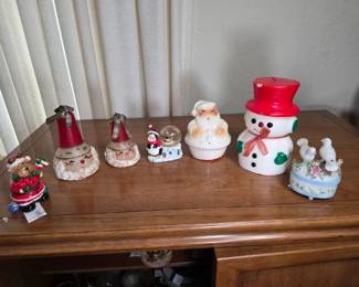 Seven Holiday Figurines
