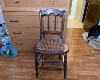 Antique Early American Empire Style Cane Chair