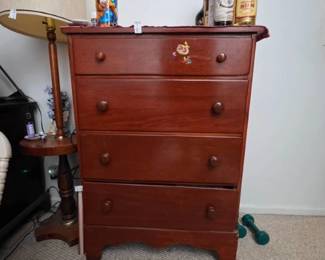 American MCM Solid Cherry Four-Drawer Chest