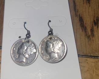 Mercury Dime Earrings 