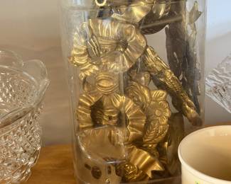 Vintage brass curtain tiebacks