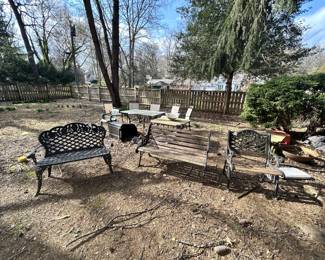 Outdoor wrought iron furniture