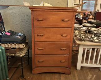 Four drawer wooden dresser
