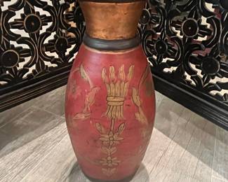 Decorative Vase with Floral Motif