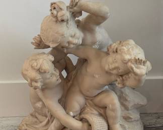 Capodimonte Porcelain Figural Group of Putti