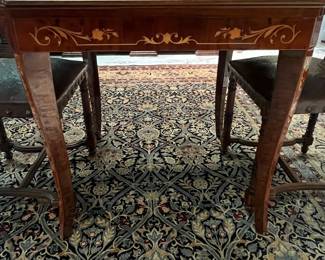 Antique Italian Marquetry Game Table