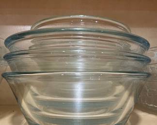 Fire King Sapphire Blue Philbe Mixing Bowls Set