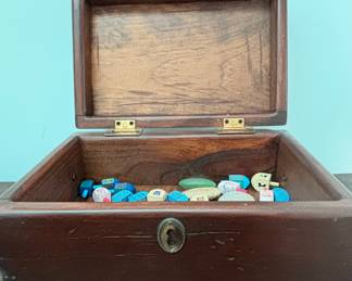 Wooden Dreidel Box with Assorted Dreidels