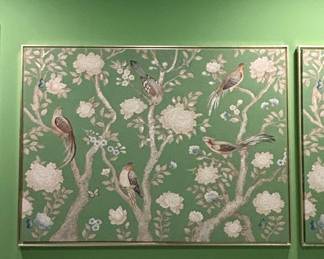 Schumacher Les Oiseaux Panel Set Wallpaper