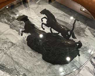 Bronze Sculpture of Galloping Horses
