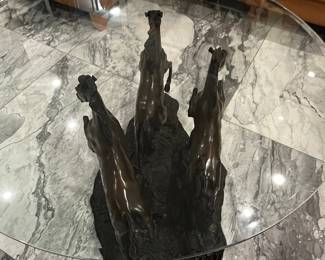 Bronze Sculpture of Galloping Horses