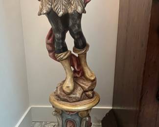 Blackamoor Torchiere Floor Lamp