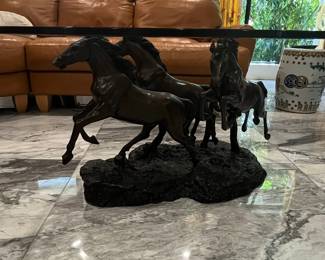 Bronze Sculpture of Galloping Horses